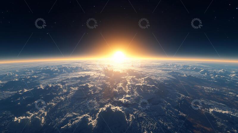 高清大图下载【趣麦麦图】地球曙光地球星球大地