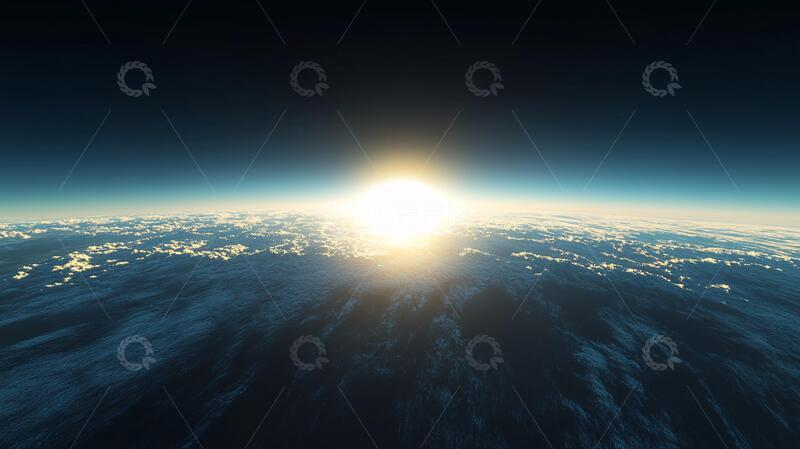 高清大图下载【趣麦麦图】地球曙光地球星球大气