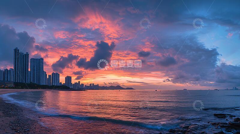 高清大图下载【趣麦麦图】清晨的星海湾