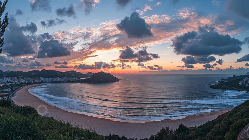 高清大图下载【趣麦麦图】东澳岛日落风光全景日落