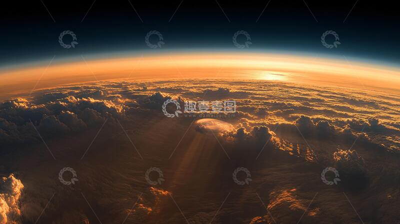 高清大图下载【趣麦麦图】橙色的星球星球地球行星