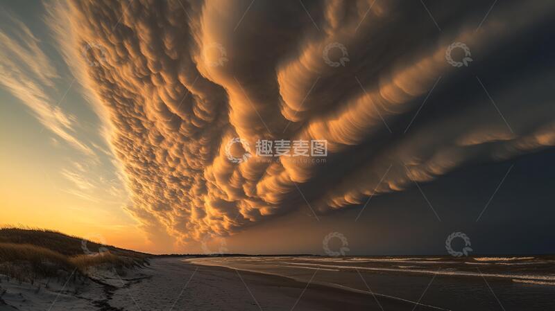 高清大图下载【趣麦麦图】乳状云乌云云团乳状天气