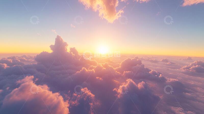 高清大图下载【趣麦麦图】云海日出日出天空海洋1