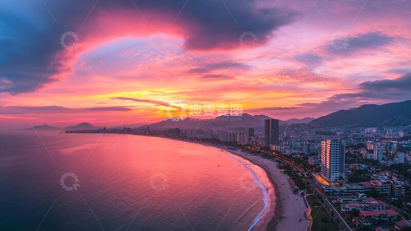 高清大图下载【趣麦麦图】双月湾风光芽庄风光越南