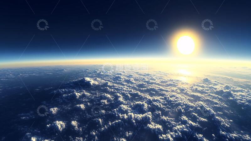 高清大图下载【趣麦麦图】地球曙光地球星球全景