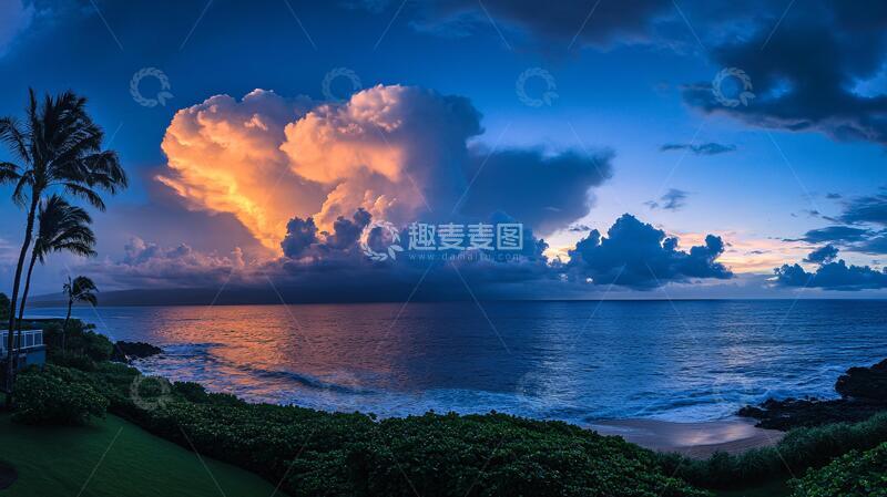 高清大图下载【趣麦麦图】塞班晨曦风光风景宽幅