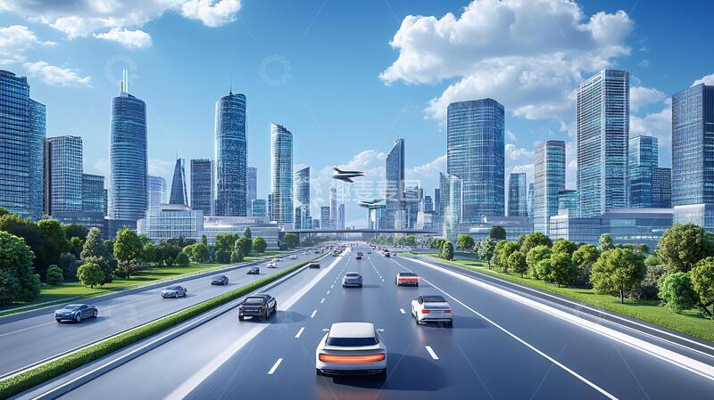 高清大图下载【趣麦麦图】智慧交通科技