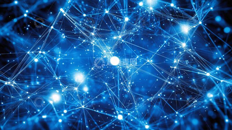 高清大图下载【趣麦麦图】深度网络背景科技蓝色