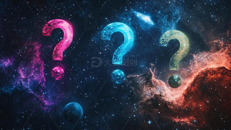 高清大图下载【趣麦麦图】素材问号背景图5