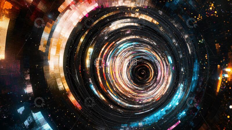 高清大图下载【趣麦麦图】虫洞艺术科技漩涡隧道