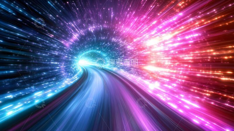 高清大图下载【趣麦麦图】炫彩时光隧道