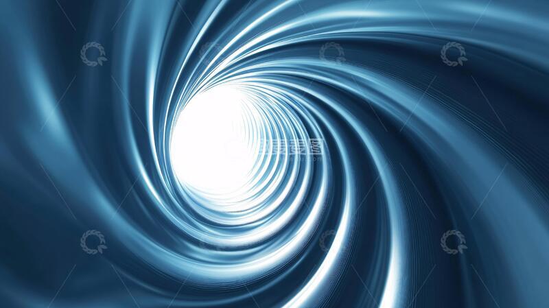 高清大图下载【趣麦麦图】旋涡隧道蓝色旋涡背景