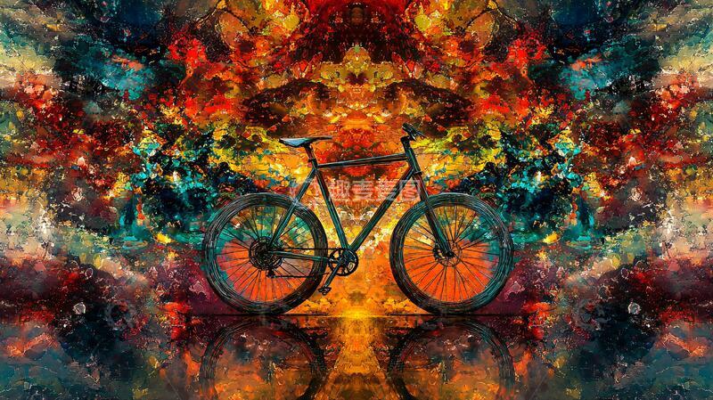 高清大图下载【趣麦麦图】彩灯自行车梦幻单车彩灯
