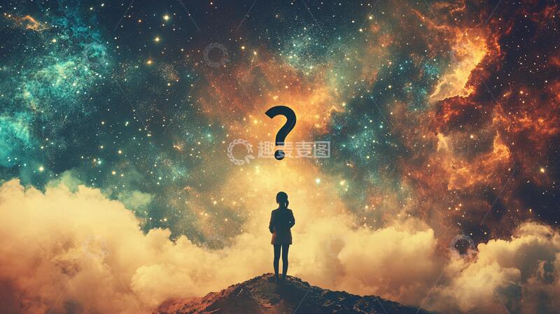 高清大图下载【趣麦麦图】看星星女孩宇宙女孩星辰