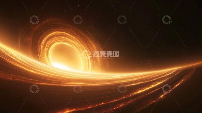 高清大图下载【趣麦麦图】黄金螺旋线金色科技旋涡