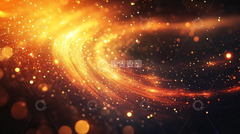 高清大图下载【趣麦麦图】科技感十足的橙色光晕背景图片