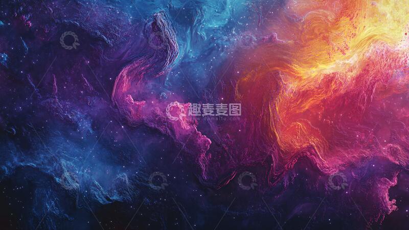 高清大图下载【趣麦麦图】海洋流体画宇宙4