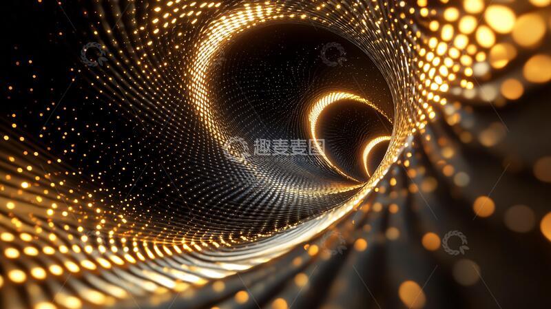 高清大图下载【趣麦麦图】黄金螺旋线金色背景旋涡