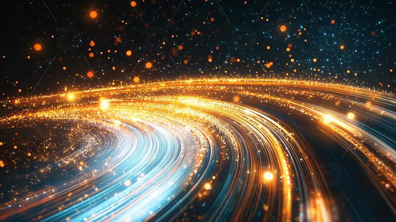 高清大图下载【趣麦麦图】金色无限科技背景3