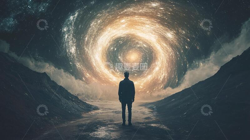 高清大图下载【趣麦麦图】仰望星河的人4