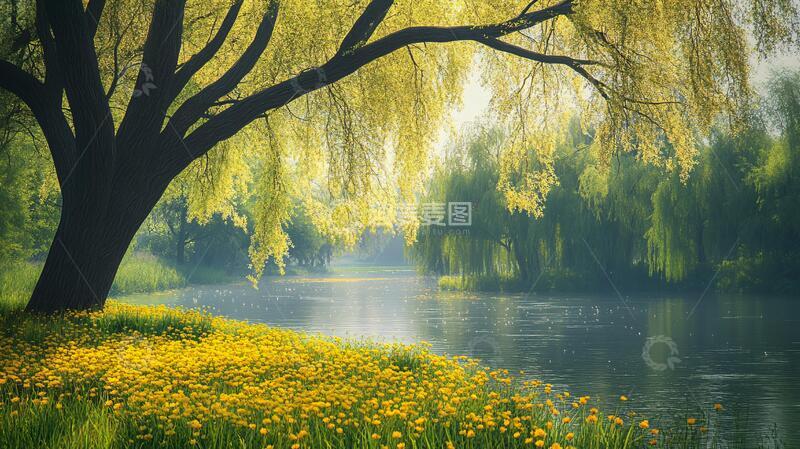 高清大图下载【趣麦麦图】唯美春天柳条