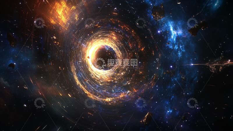 高清大图下载【趣麦麦图】宇宙黑洞背景海报4