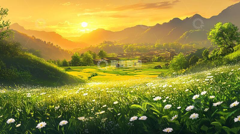 高清大图下载【趣麦麦图】高清宽幅田园山水20