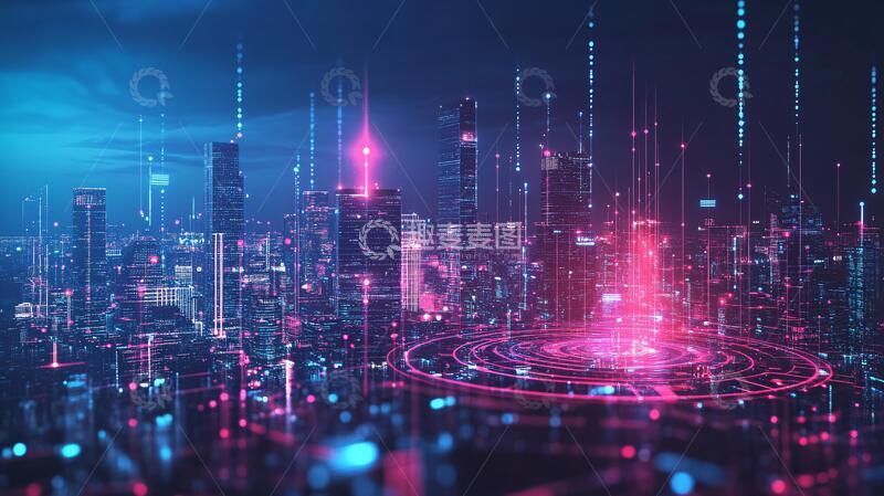 高清大图下载【趣麦麦图】现代科技城市缤纷炫彩6