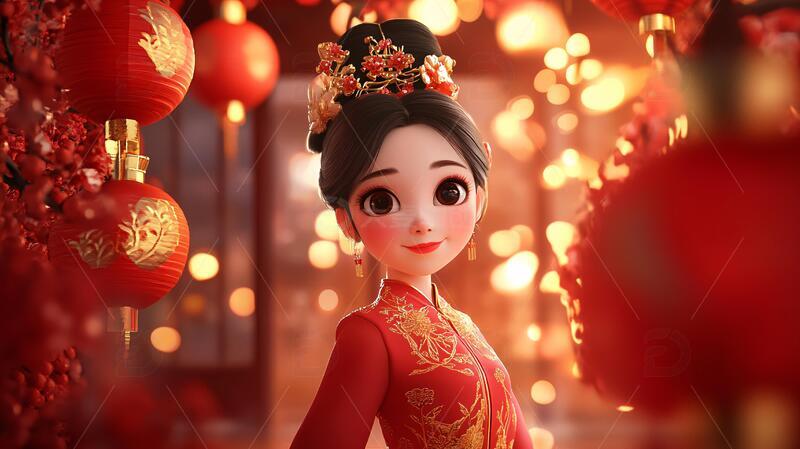 高清大图下载【趣麦麦图】新年形象拜年喜庆新年