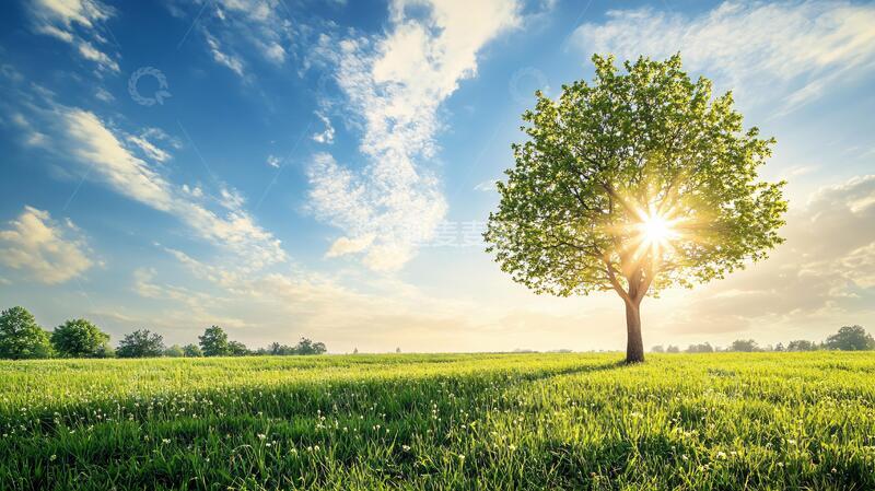 高清大图下载【趣麦麦图】唯美阳光小树7