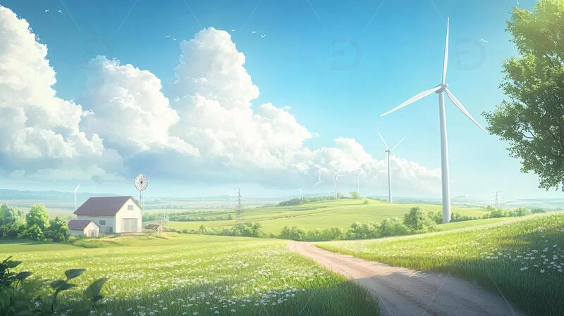 高清大图下载【趣麦麦图】动漫风景场景插画风景