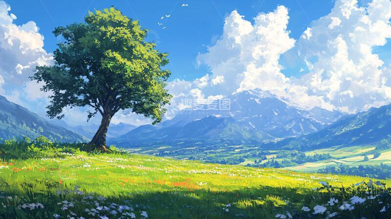 高清大图下载【趣麦麦图】风景原画插画壁纸动漫