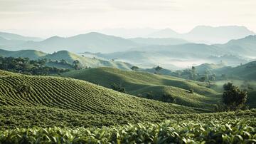 茶园晨韵茶园茶山图片