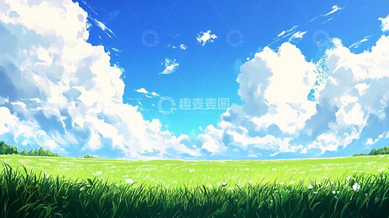 高清大图下载【趣麦麦图】动漫中的白云7