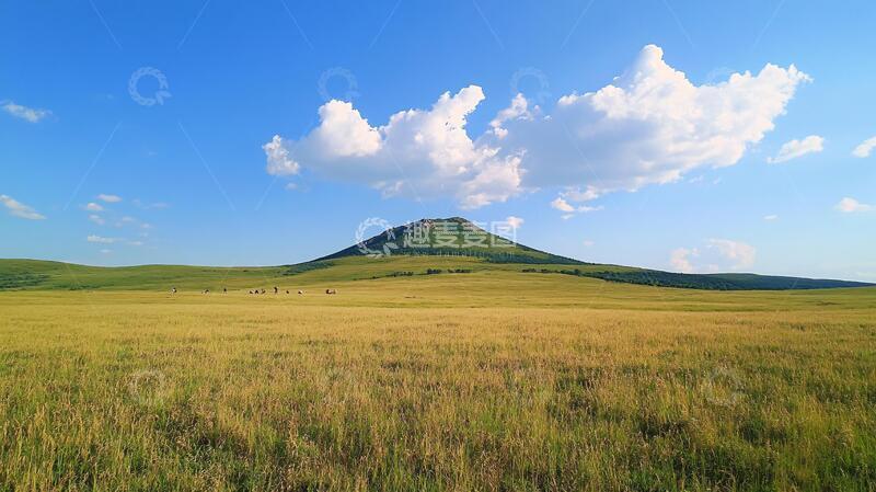 高清大图下载【趣麦麦图】锡林郭勒草原全景图