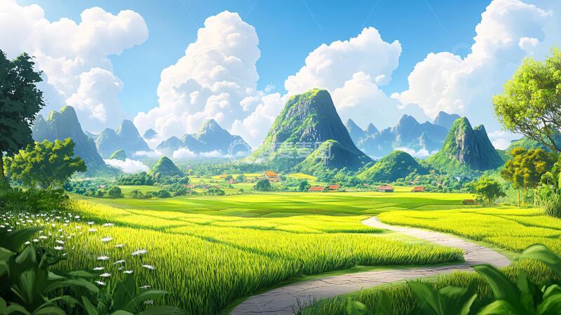 高清大图下载【趣麦麦图】高清宽幅田园山水15