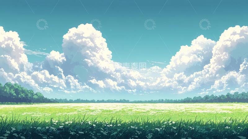 高清大图下载【趣麦麦图】-动漫中的白云6