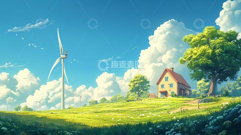 高清大图下载【趣麦麦图】宽屏风景画场景插画动漫