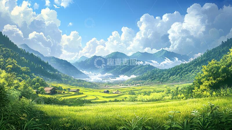 高清大图下载【趣麦麦图】高清宽幅田园山水7