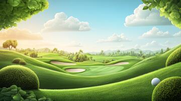 高尔夫全景背景全景海报