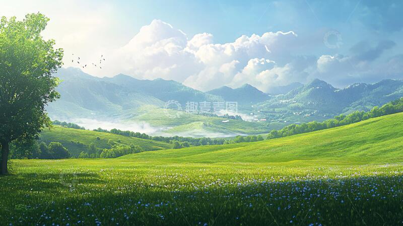 高清大图下载【趣麦麦图】超宽幅田园景色21