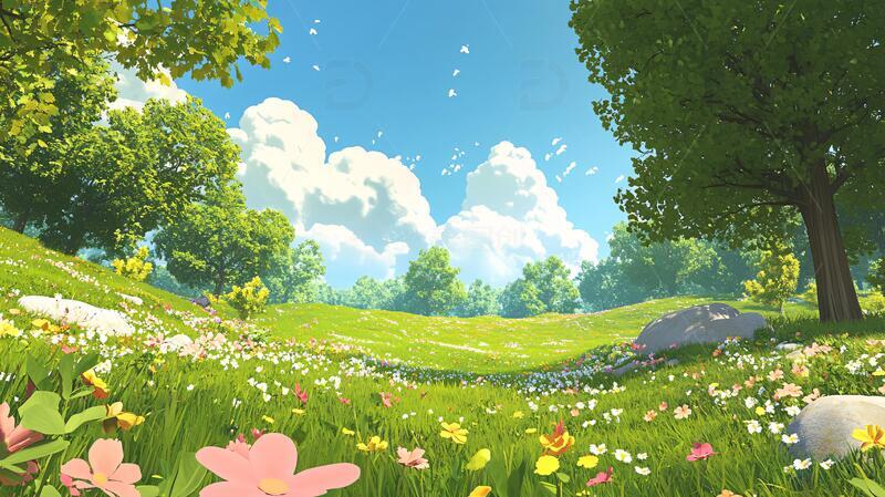 高清大图下载【趣麦麦图】唯美花田场景12