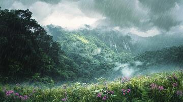 山雨山雨雨景山谷