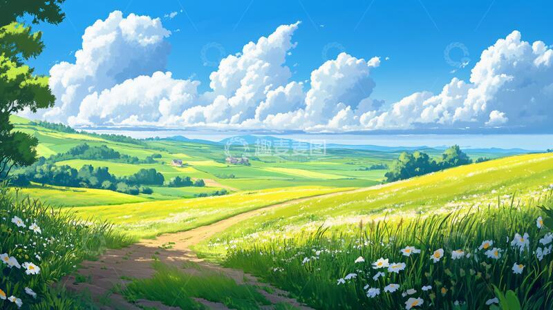 高清大图下载【趣麦麦图】超宽幅田园景色27