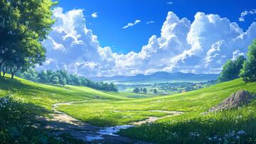 动漫风景动漫插画风格