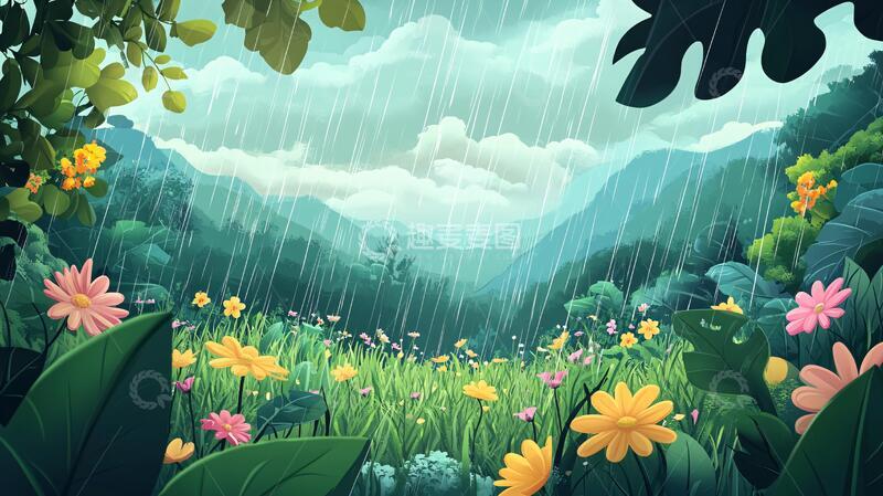 高清大图下载【趣麦麦图】春天森林插画11