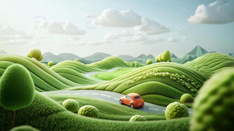 高清大图下载【趣麦麦图】立体场景海报