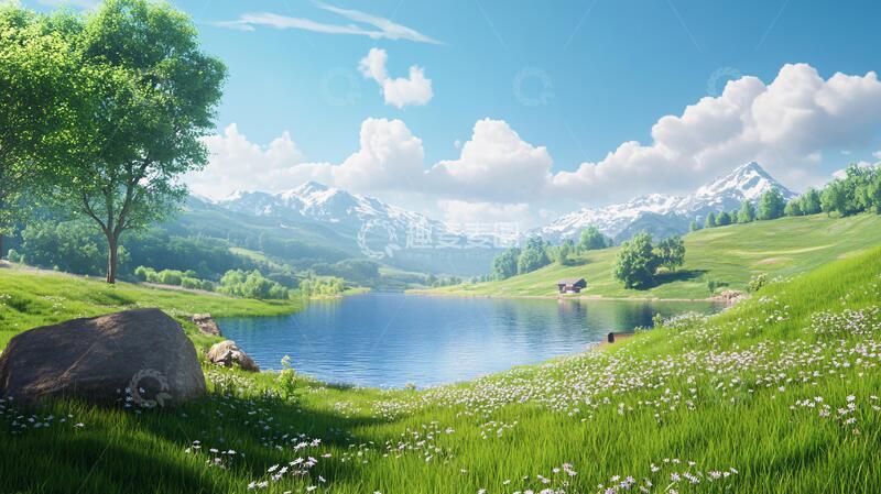 高清大图下载【趣麦麦图】高清宽幅田园山水10