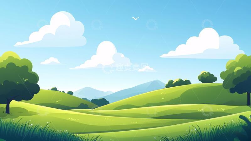 高清大图下载【趣麦麦图】扁平风自然风景3