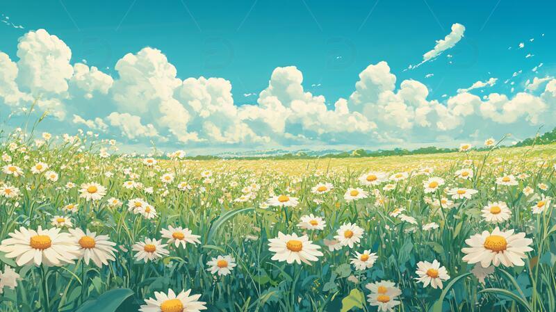 高清大图下载【趣麦麦图】唯美梦幻花田场景57